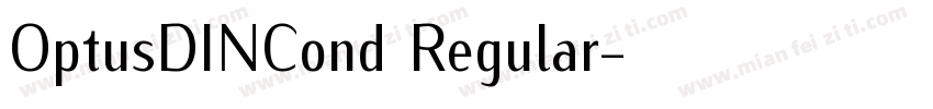 OptusDINCond Regular字体转换